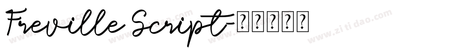 Freville Script字体转换